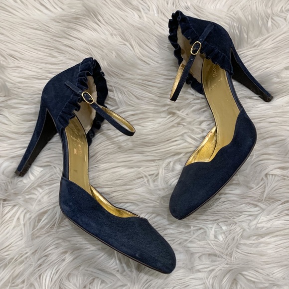 J. Crew Shoes - J. Crew Charlie Suede Ruffled Mary-Jane Heels